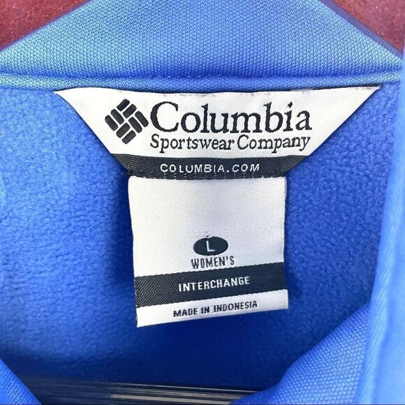 𝅺COLUMBIA Azure Blue Interchange Inner Layer Zip Up Size L - Picture 6 of 7
